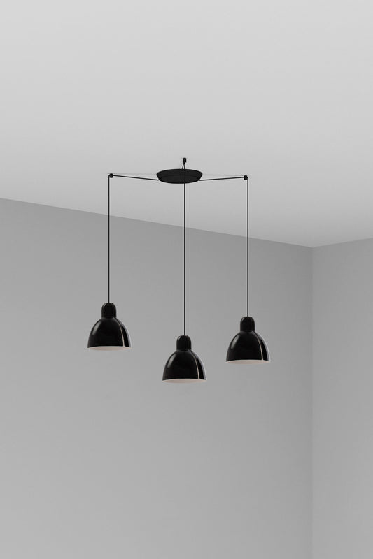 Venice Colgante Cerámica Negra 3 Luces FARO Diseño Artesanal 64255-112-3L