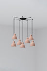 Colgante VENICE Cerámica Rosa Brillo FARO diseño artesanal - LuzGuru 64255-113-7L