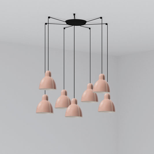 Lámpara Colgante Venice 7L Rosa Cerámica Hecha a Mano FARO - vista principal | FARO