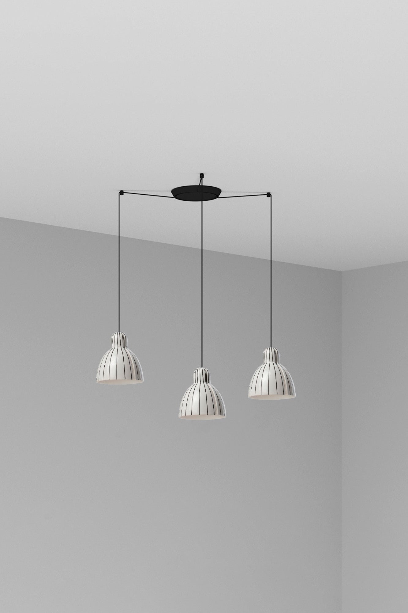 Venice Colgante Rayas Cerámica Faro 64255-114-3L de diseño artesanal
