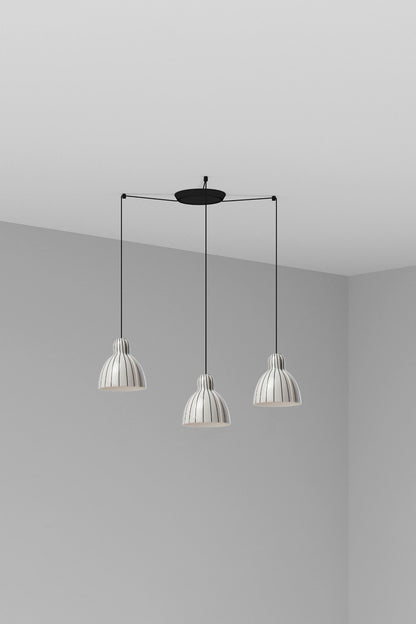 Venice Colgante Rayas Cerámica Faro 64255-114-3L de diseño artesanal