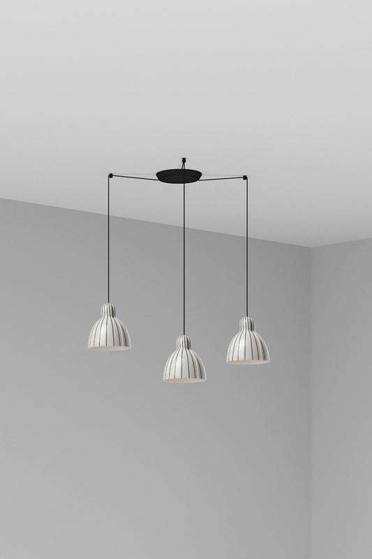 Venice Colgante Rayas Cerámica Faro 64255-114-3L de diseño artesanal