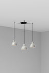 Venice Colgante Rayas Cerámica Faro 64255-114-3L de diseño artesanal