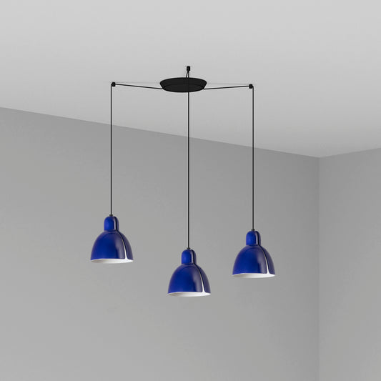 Lámpara Colgante Venice 3L Azul Cobalto Cerámica FARO - vista principal | FARO