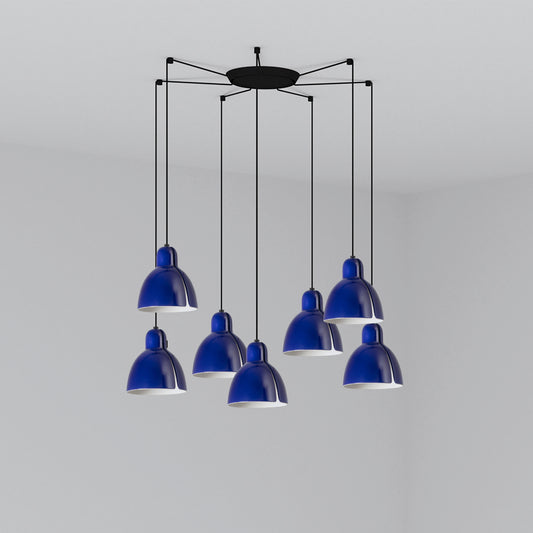 Lámpara Colgante Venice 7L Azul Cobalto Cerámica FARO - vista principal | FARO