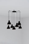 Venice Colgante Cerámica Negra 7 Luces FARO diseño artesanal 64255-125-7L