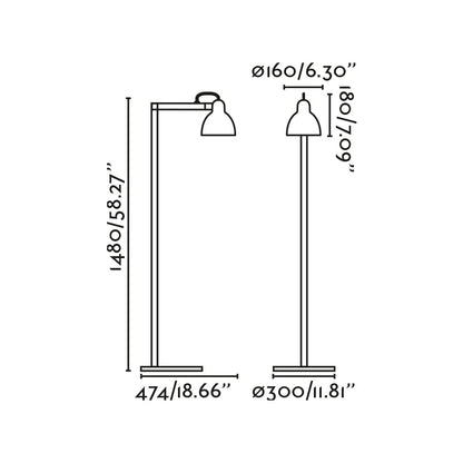 Lámpara de pie con brazo giratorio ideal para dirigir la luz en tu salón
