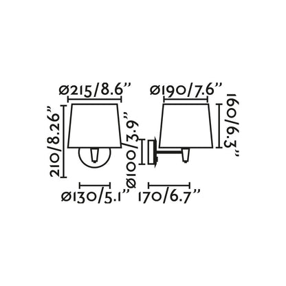 Aplique de pared con tecnología E27 LED, ideal para crear un ambiente acogedor