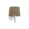 SAMBA Aplique con Lector Blanca y Verde Faro 64308-37 para dormitorio