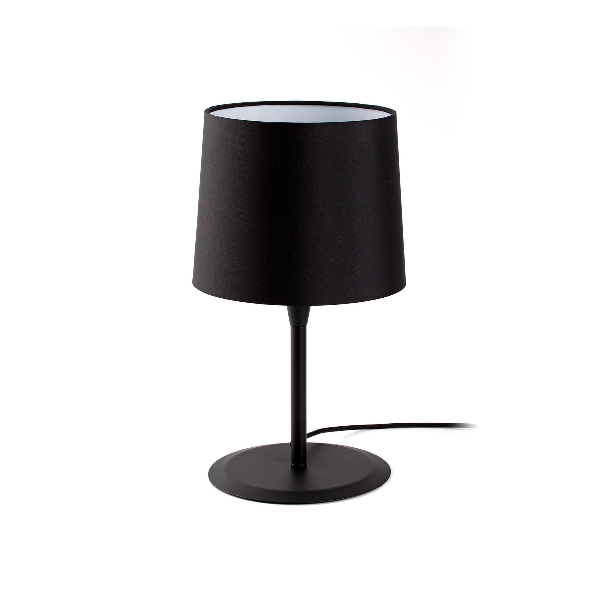 CONGA Lámpara de Sobremesa Textil Negra FARO, diseño minimalista 64311-06