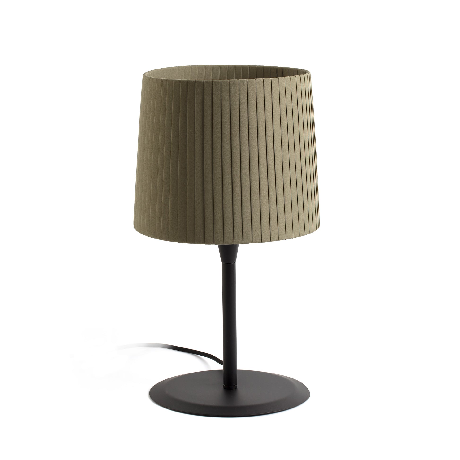 Lámpara de mesa SAMBA Textil Verde FARO, diseño original LuzGuru