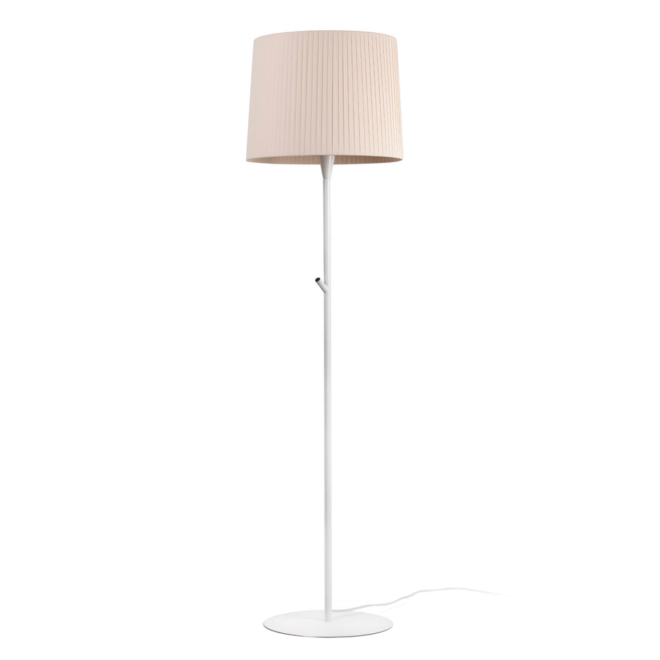 Modelo 3D interactivo y realidad aumentada de Lámpara de Pie Samba Blanca con Pantalla Beige 147 cm FARO