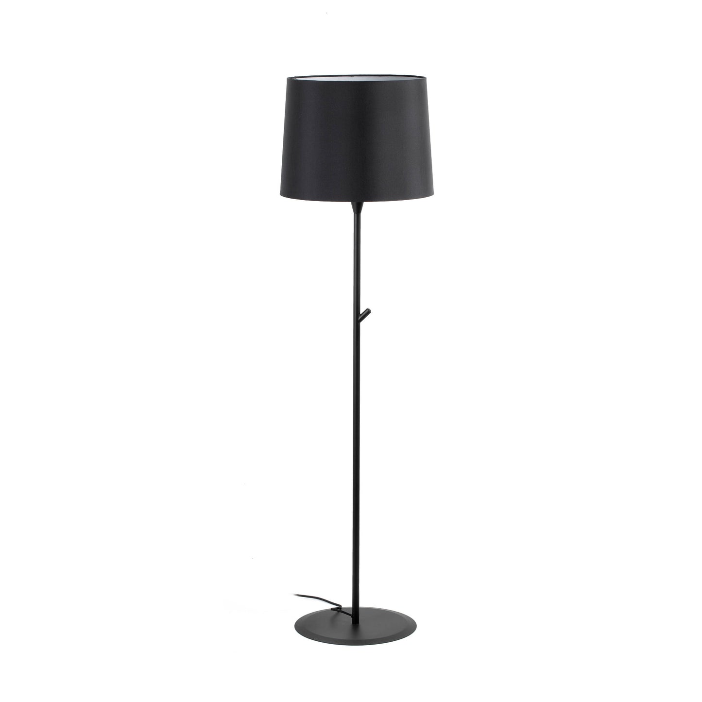 Lámpara de pie CONGA Negra Textil FARO para salón, referencia 64313-09