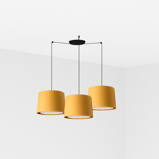 Lámpara Colgante Samba 3L Negro y Amarillo FARO - vista principal | FARO