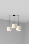 Lámpara Colgante CONGA 3L Blanca Faro 64314-54-3L para salón y hospitality