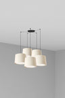 Lámpara Colgante Textil Blanca FARO CONGA 64314-54-5L