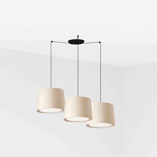 Lámpara Colgante Conga 3L Beige y Negro Mate FARO - vista principal | FARO