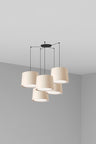 CONGA Lámpara Colgante Beige 5 Luces FARO 64314-55-5L para iluminación interior