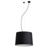 Lámpara colgante CONGA Textil Negra FARO, diseño elegante 64314-56