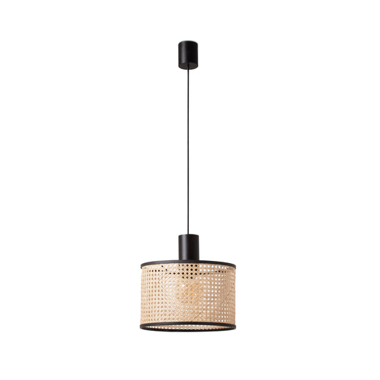 Lámpara Colgante Mambo 320 cm Pantalla Ratán Negra Faro - vista principal | FARO