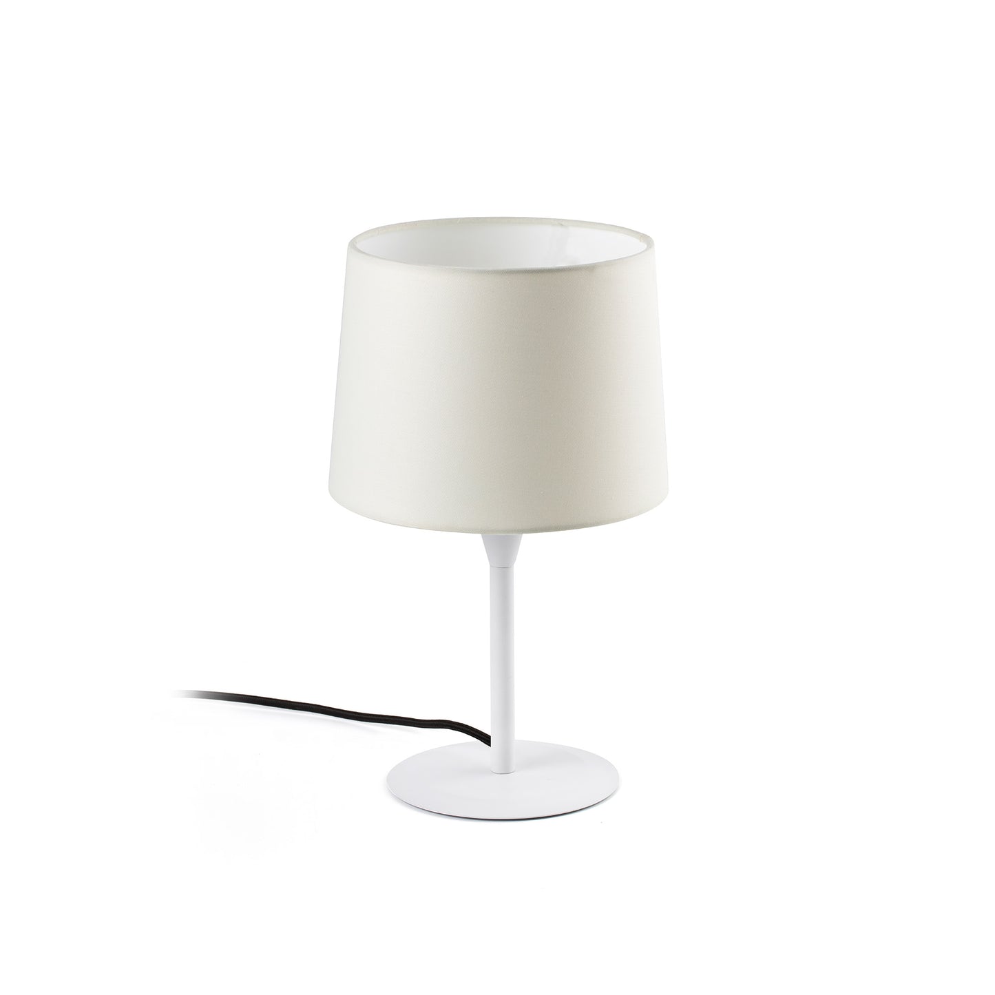 Lámpara de Mesa CONGA Blanca Textil FARO, referencia 64316-01-US