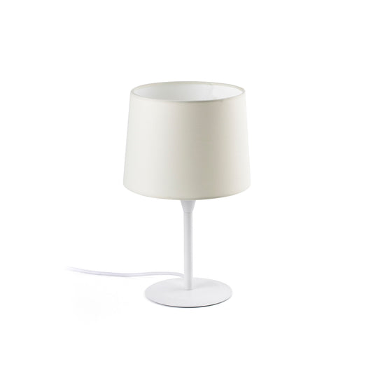 Lámpara de Sobremesa CONGA Blanca con Pantalla Textil 36 cm FARO - vista principal | FARO