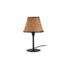 SUMBA S Lámpara de Mesa Negra y Ratán FARO 64317-71-US en LuzGuru