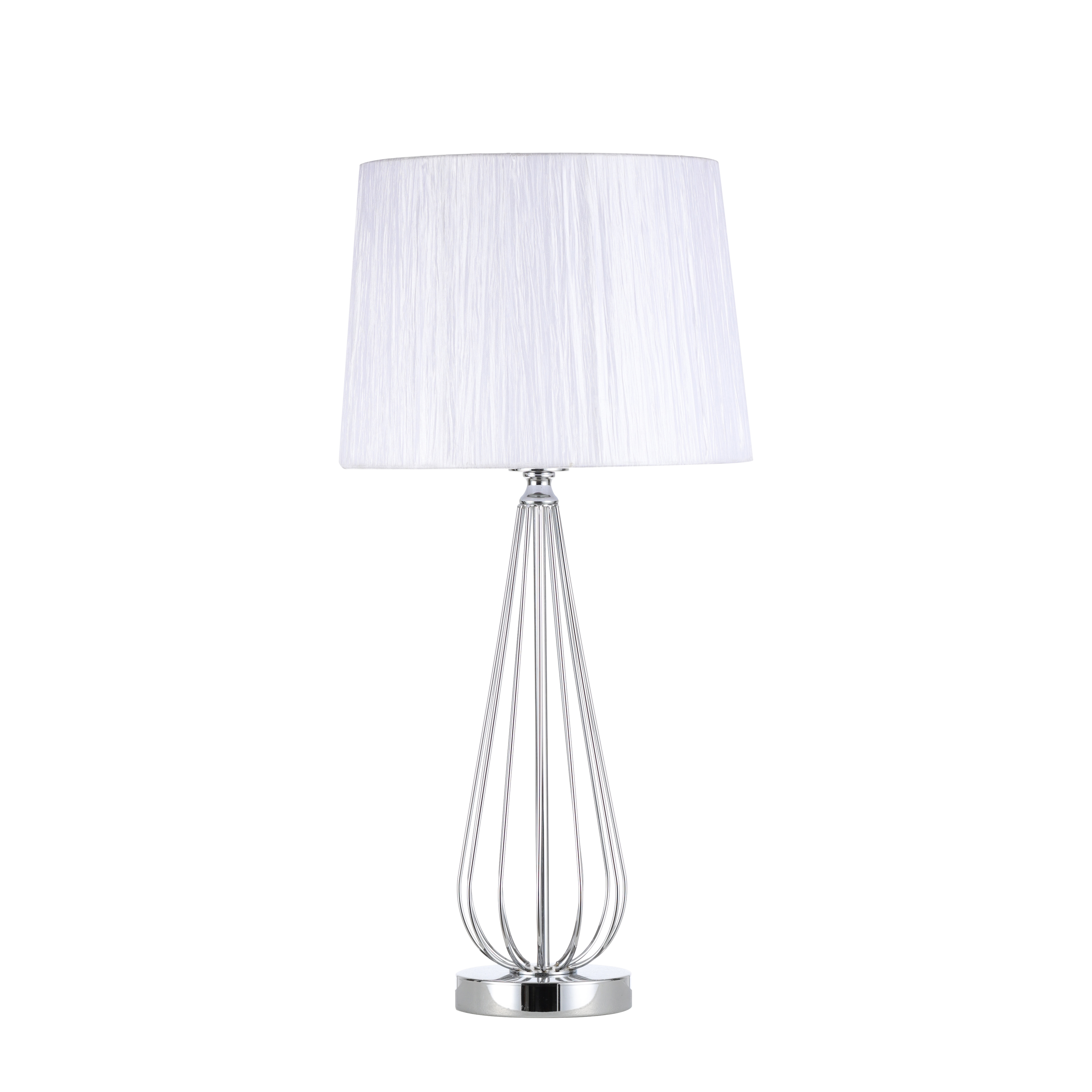 Lámpara de mesa Robina con altura de 62 cm, perfecta para crear un ambiente acogedor en el salón