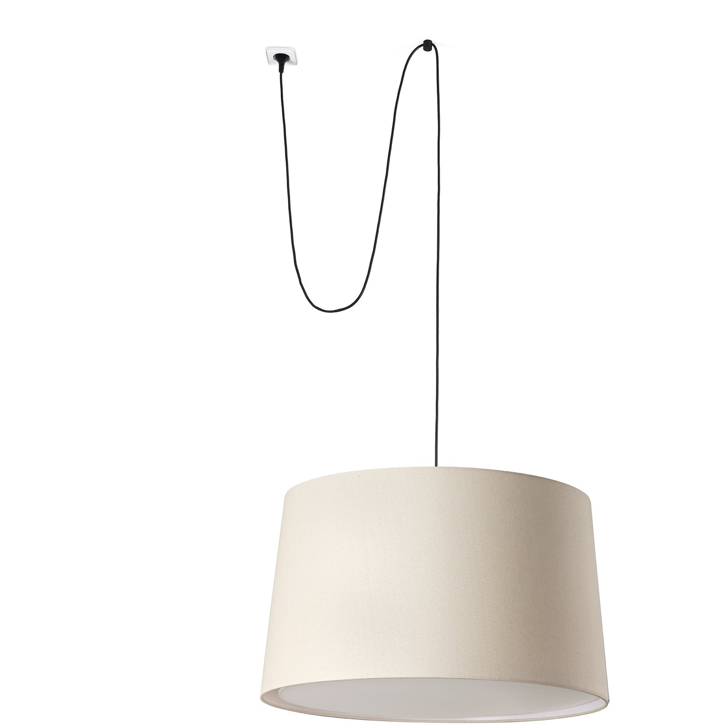 Colgante WINDSOR con Clavija Negro y Lino FARO 64331-153