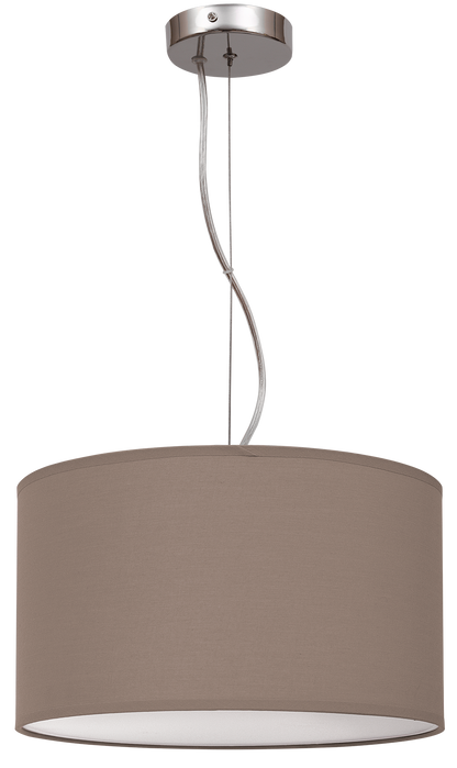 Colgante Nicole fabricado en Metal y Textil color Topo