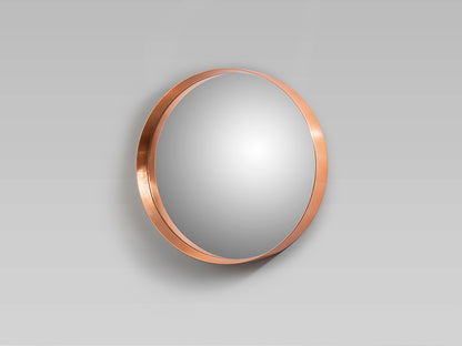 Espejo Redondo de pared Mia de Schuller (Mia) con marco artesanal en Pan de Oro Rosa - Ref 646253.

