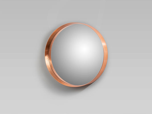 Espejo Redondo de pared Mia de Schuller (Mia) con marco artesanal en Pan de Oro Rosa - Ref 646253.

