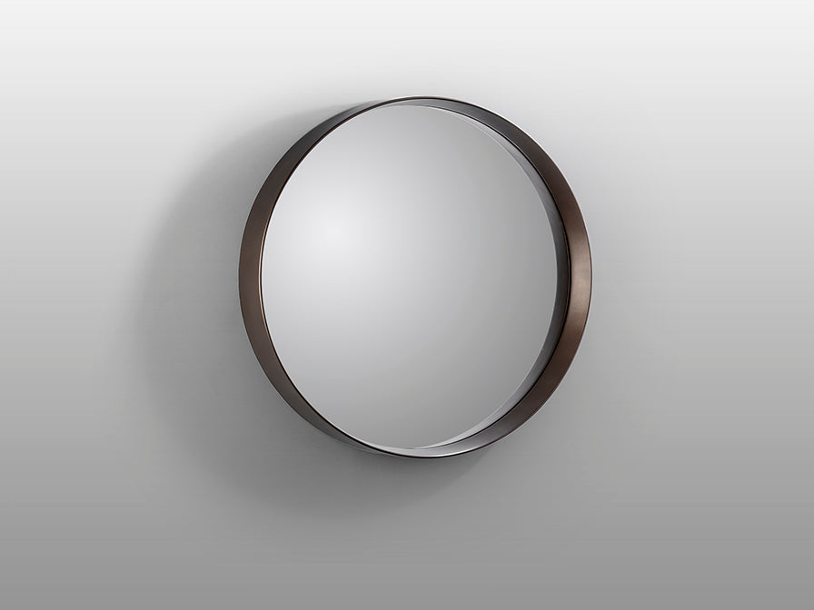 Espejo Redondo de pared Mia de Schuller (Mia) con marco de poliuretano en color Bronce Oscuro - Ref 646260.

