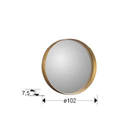 Medidas de Espejo Redondo de pared Mia de Schuller (Mia) con marco dorado de poliuretano de gran formato - Ref 646277.

