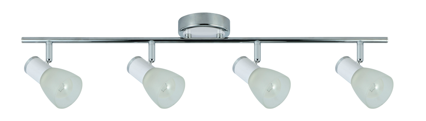 Regleta de focos con giro horizontal de casi 360º para iluminar a medida