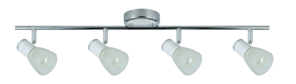 Regleta de focos con giro horizontal de casi 360º para iluminar a medida