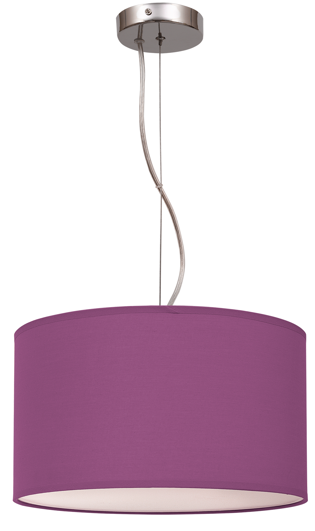 Nicole fabricado en Metal color Lila, colgante textil suave