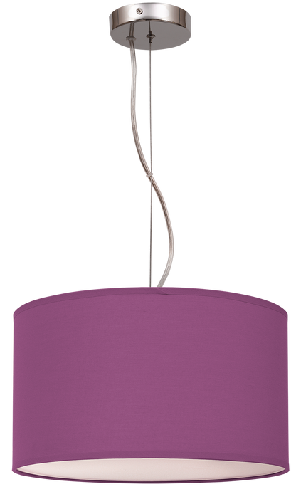 Nicole fabricado en Metal color Lila, colgante textil suave