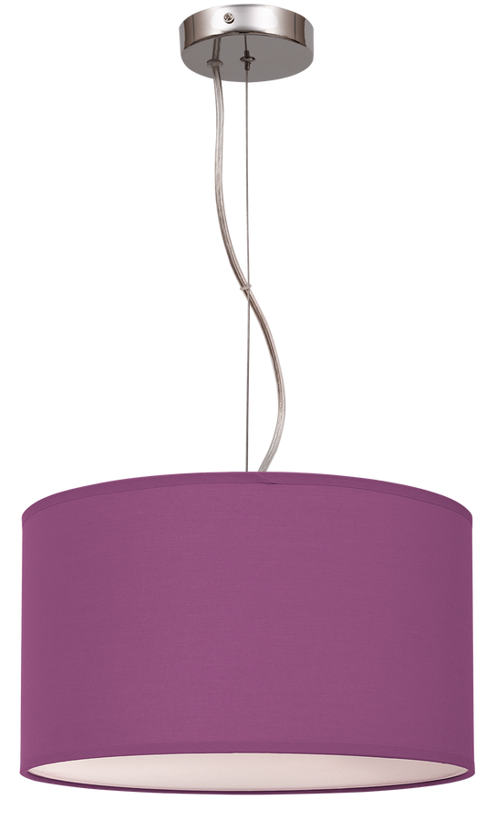 Nicole fabricado en Metal color Lila, colgante textil suave