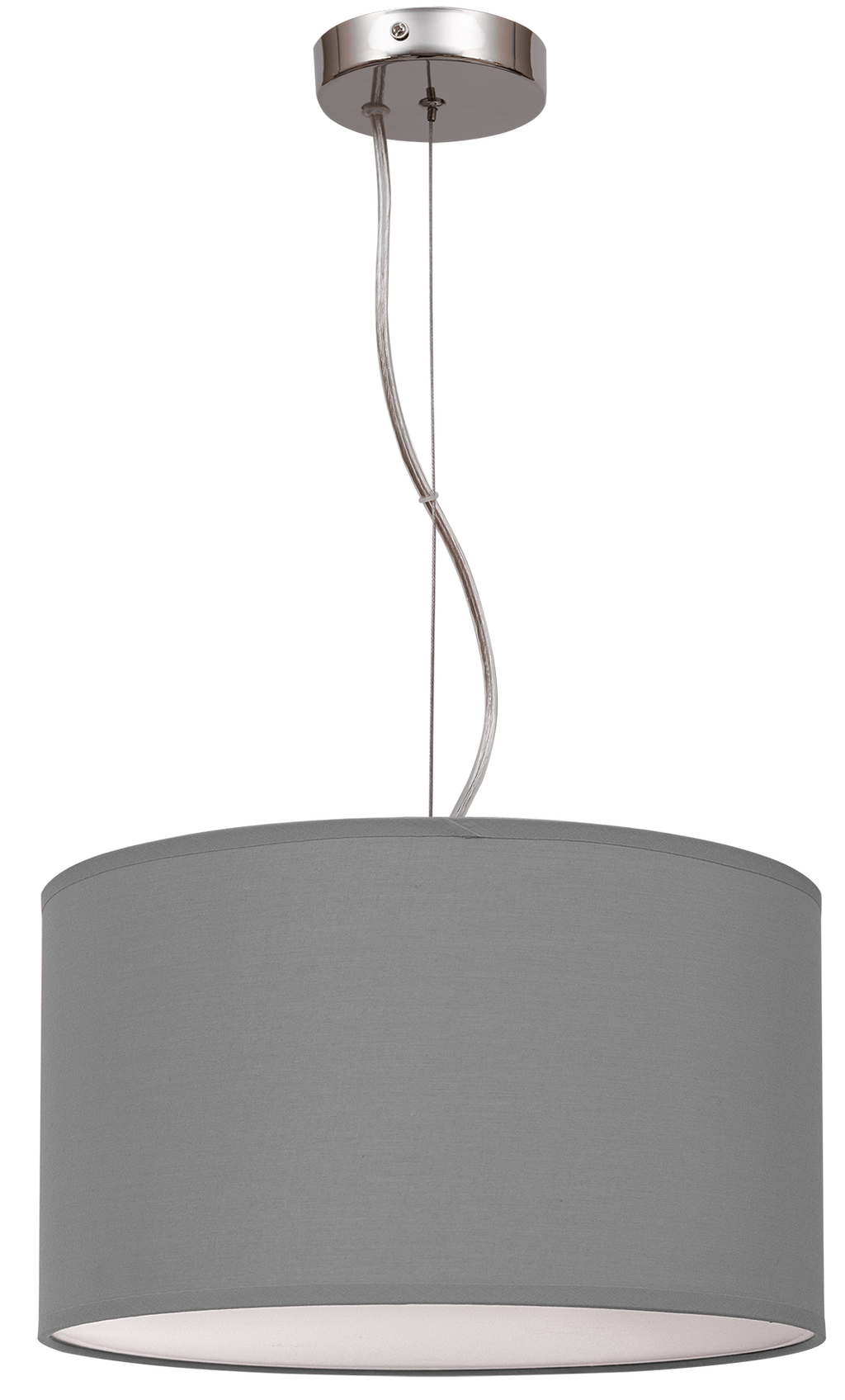 Colgante Nicole Gris E27 de 30cm de diámetro, fabricado por Fabrilamp. Diseño moderno y elegante para tu hogar.