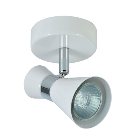 Foco orientable con giro 360º, ideal para destacar zonas en el salón