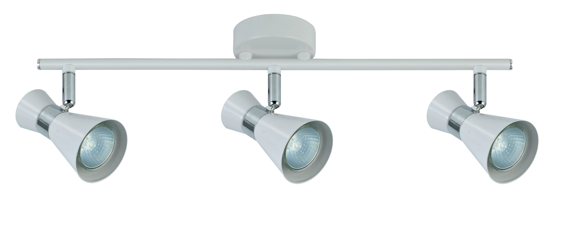 Regleta Focos GU10 orientable con giro 360º, ideal para interior doméstico