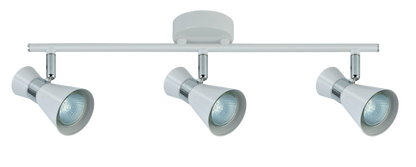 Regleta Focos GU10 orientable con giro 360º, ideal para interior doméstico