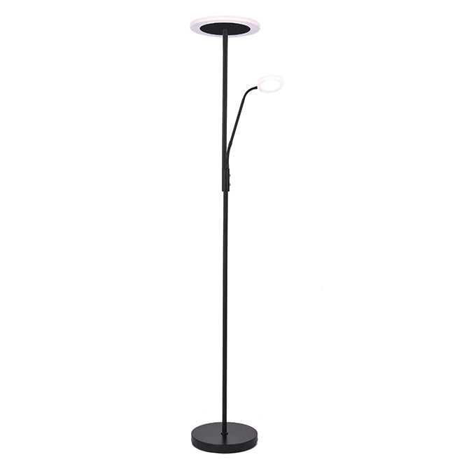 Lámpara de pie LED BAYANI LUMIT, ideal para salón o estudio, ref. 6503BK