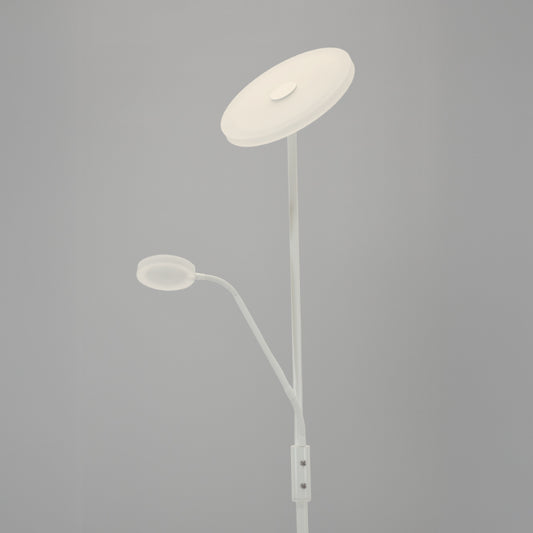 Lámpara BAYANI fabricada en metal color blanco y acrílico, ideal para iluminar