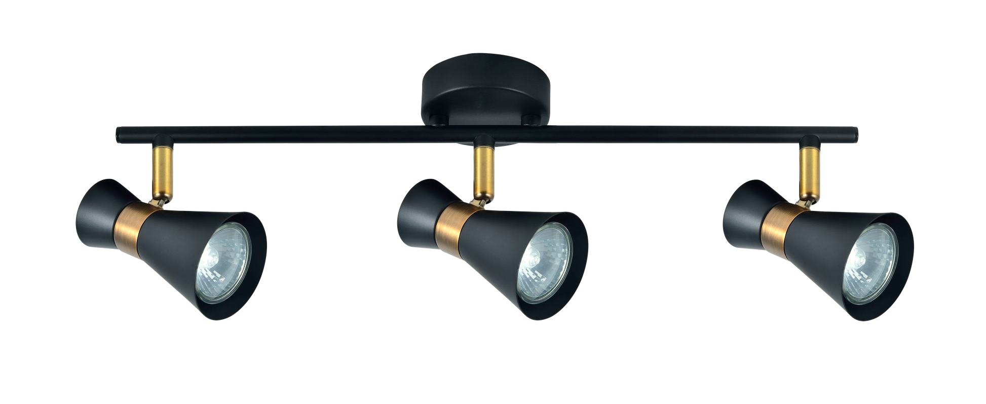 Regleta con focos orientables 360º para iluminación interior