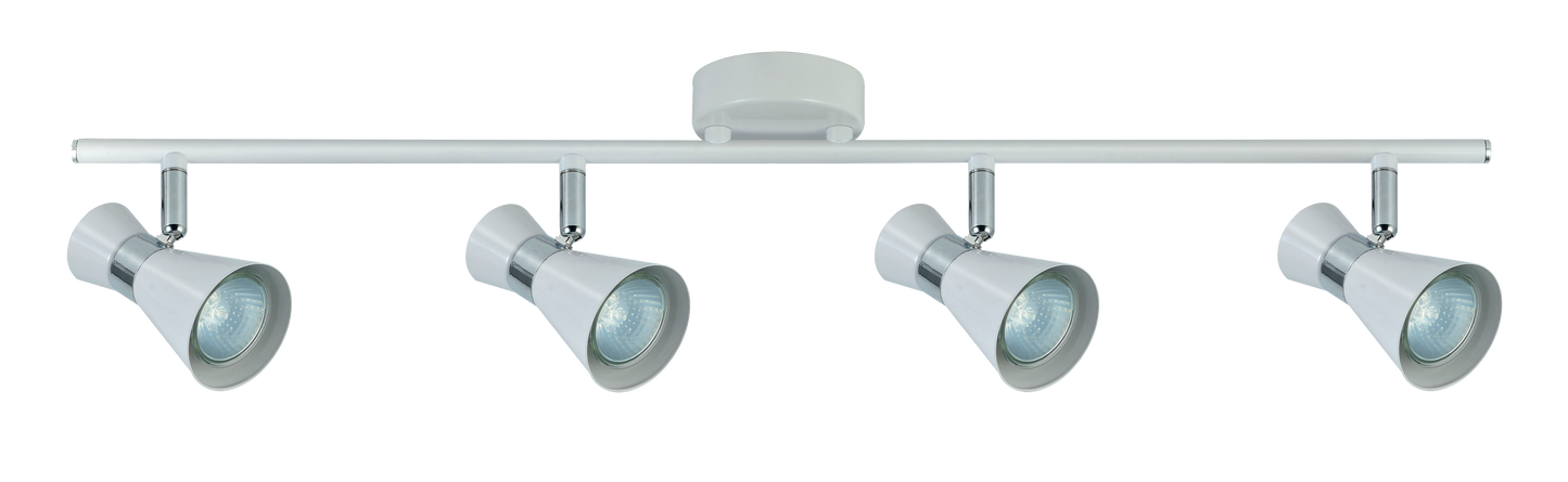 Regleta focos orientable con giro 360º, ideal para iluminación interior