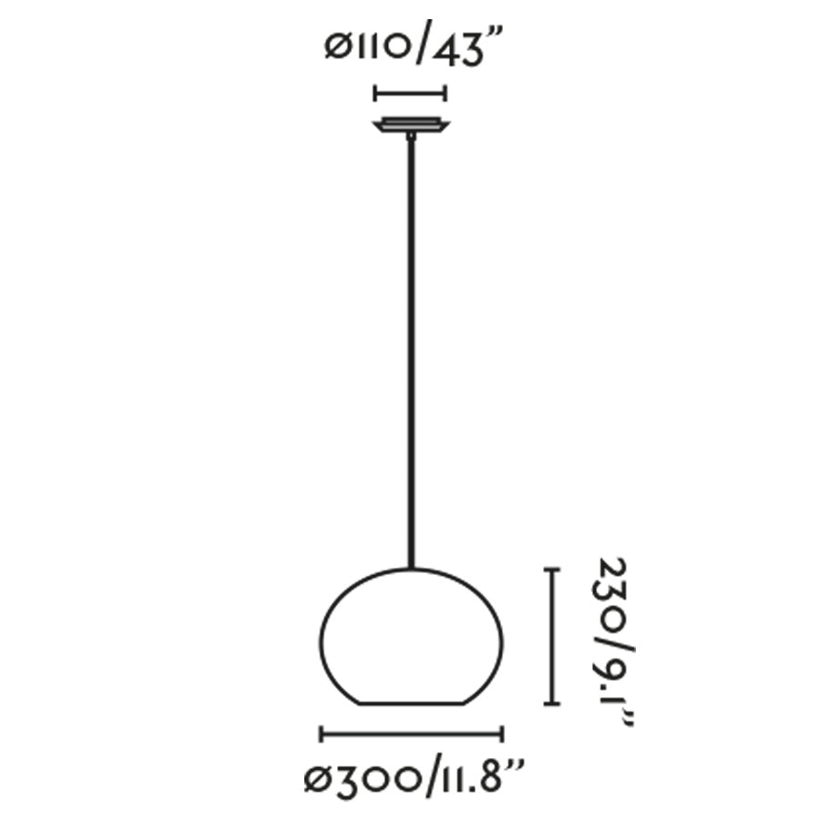 Lámpara colgante con diámetro de 30cm ideal para dormitorios