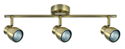 Regleta focos orientables con giro de 360º para iluminación flexible