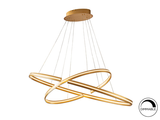 Lámpara de Techo LED Elipse 100W Oro Cepillado Dimable Schuller - vista principal | Schuller